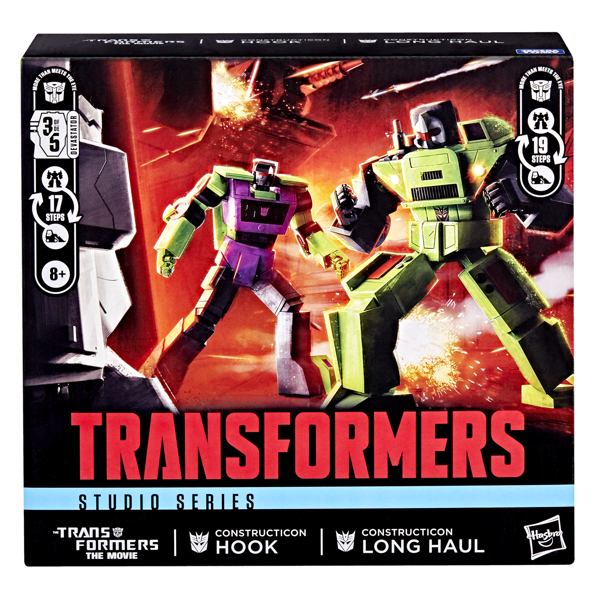 Transformers Studio Series The Transformers: The Movie Constructicon Long Haul & Constructicon Hook