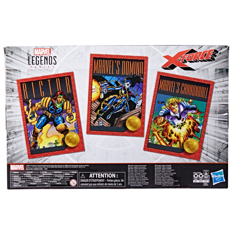 Marvel Legends Series X-Force Marvel’s Domino, Rictor, & Marvel’s Cannonball