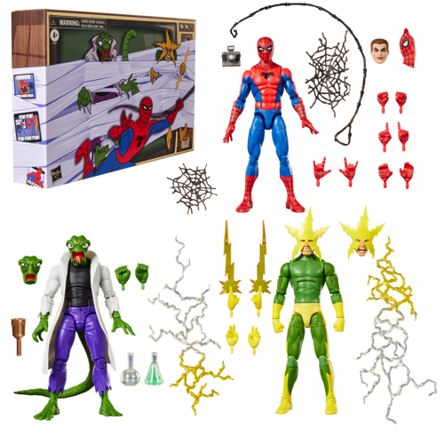 Marvel Legends Series Spider-Man, Marvel's Lizard, & Marvel's Electro